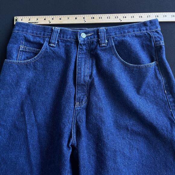 Polo Ralph Lauren Men Jean Shorts Size 36 Darkwash Carpenter Blue Cotton 90s Y2K - Picture 7 of 11